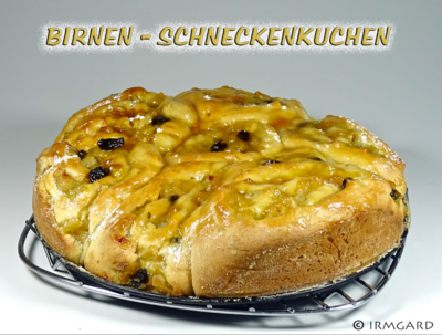 Birnen-Schneckenkuchen Rezept