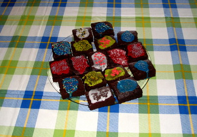 Bunte Brownies Rezept