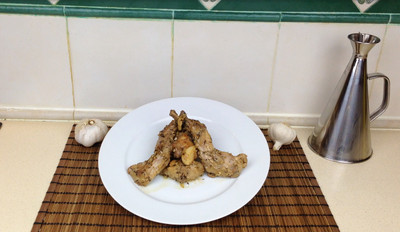 Spanisches Knoblauch-Kaninchen (Conejo al ajillo) Rezept