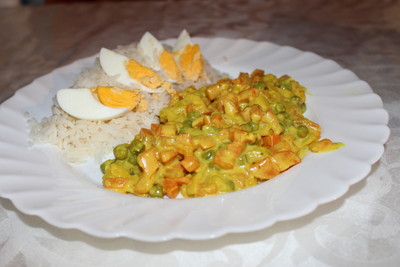 Karotten-Erbsen-Curry Rezept