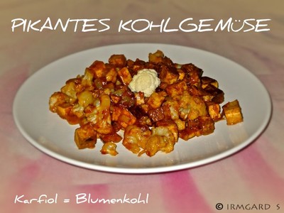 Pikantes Kohlgemüse mit Tofu Rezept