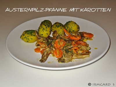 Austernpilzpfanne mit Karotten Rezept