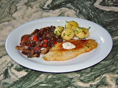 Fischfilet mit Schwammerlgemüse Rezept