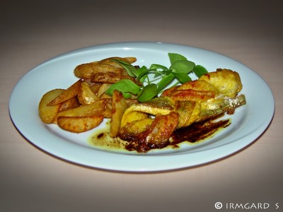 Fischzöpfchen mit Kartoffelwedges Rezept