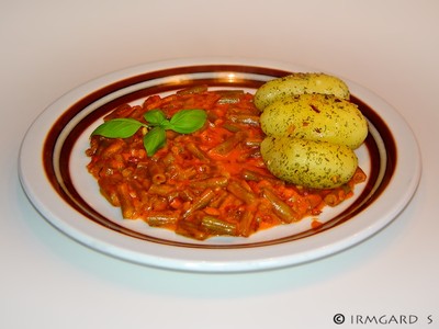 Fisolengulasch / Gulasch aus grünen Bohnen Rezept