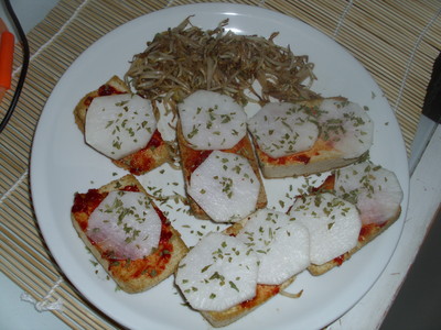 Tofu mit scharfen Sojasprossen und Petersilie Rezept