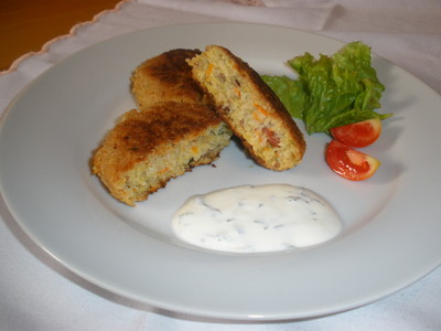 Gemüselaibchen mit Kräuterdip Rezept