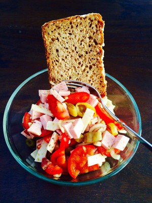 Wurstsalat mit Kürbiskernöl Rezept