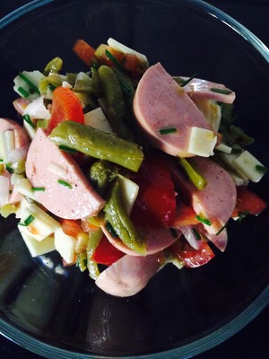 Spargel-Wurst Salat  Rezept