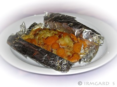 Rotbarschfilet mit Gemüsehaube Rezept