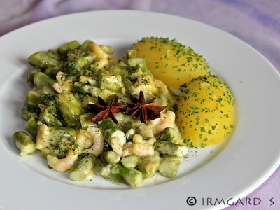 Spargel-Garnelen-Ragout Rezept