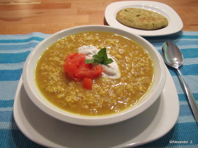 Indische Linsensuppe mit Minzjoghurt Rezept