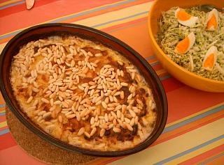 Kartoffelgratin mit Pinienkernen Rezept