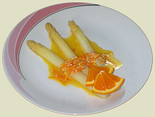 Spargel mit Orangenvinaigrette Rezept