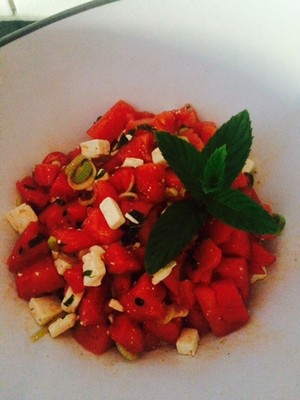Melonen-Feta Salat Rezept