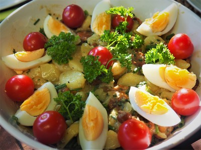 Kartoffel-Eierschwammerl-Salat Rezept