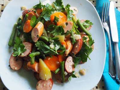 Wurstsalat mit Gemüse Rezept