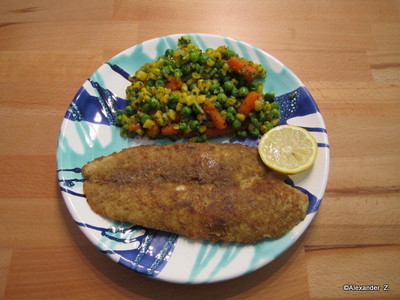 Pangasius gebraten m. Gemüse Rezept