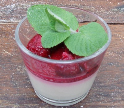 Panna Cotta mit Himbeeren Rezept