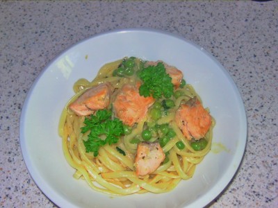 Zitronige Lachs-Spaghetti Rezept