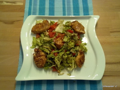 Salat mit Putenfilet Rezept