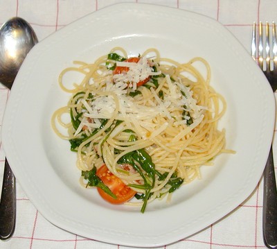 Spaghetti mit Rucola Rezept