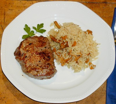 Steak mit Schwammerlreis Rezept