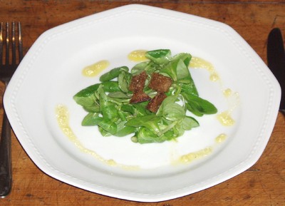 Vogerlsalat mit Erdäpfeldressing Rezept