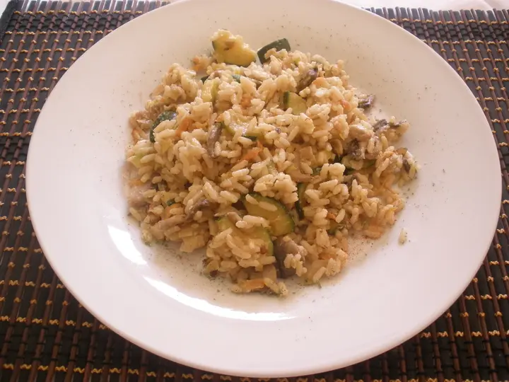 Schnelle Gemüsereis Pfanne 