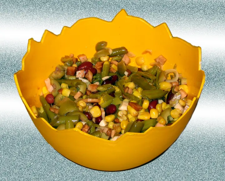 Fisolensalat mit Roten Bohnen