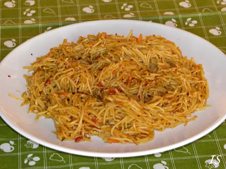 Gebratene Nudeln mit Entenfilet