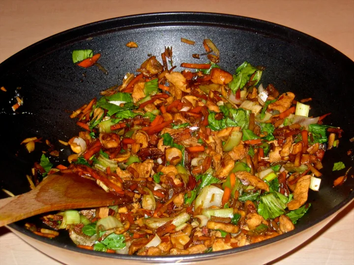 Wokpfanne mit Pak Choi