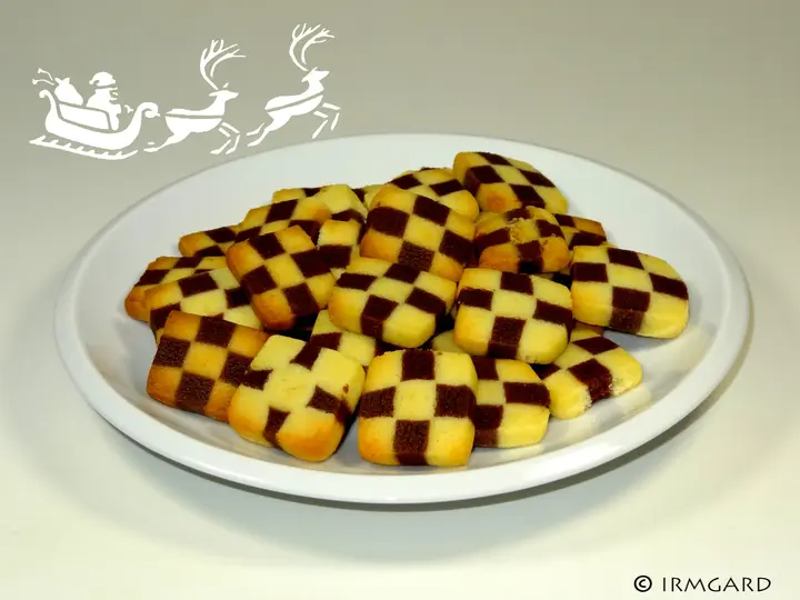 Schwarz-Weiss-Gebäck