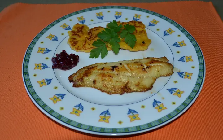 Fischfilet mit Safrantaler