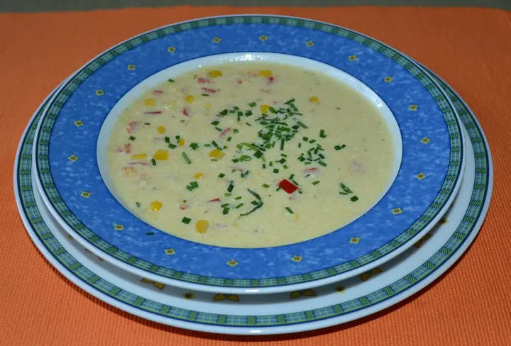 Mais-Paprika-Suppe