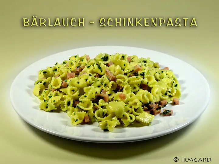 Bärlauch-Schinkenpasta