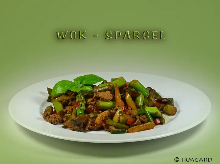 Wok-Spargel