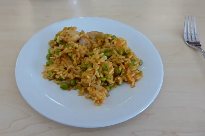 Safranreis mit Hühnchen im Kenwood-Cooking-Chef