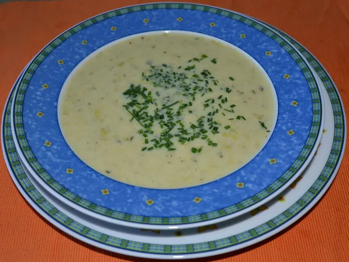 Käse-Lauch-Cremesuppe