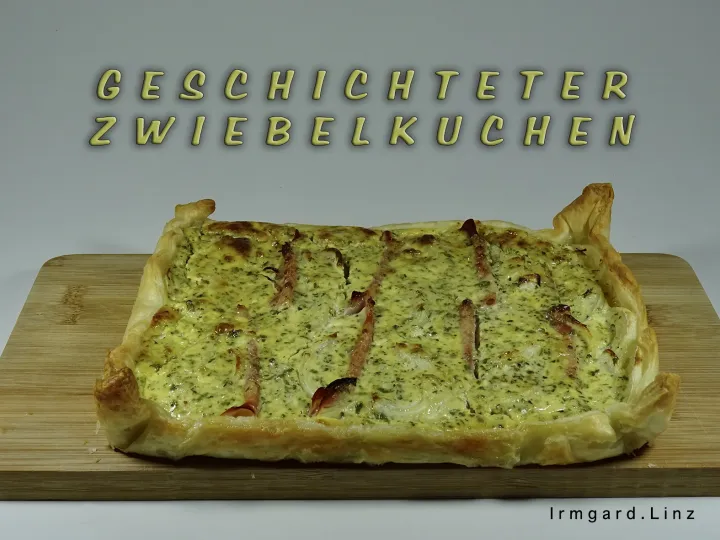 Geschichteter Zwiebelkuchen