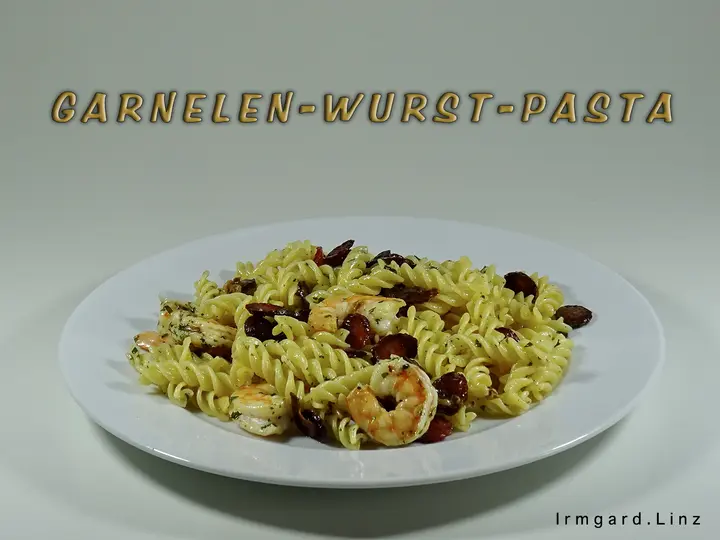Garnelen-Wurst-Pasta
