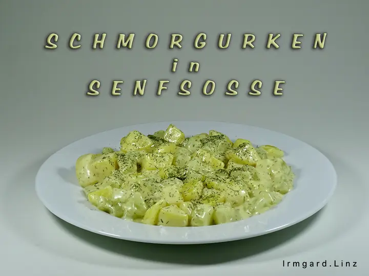 Schmorgurken in Senfsosse