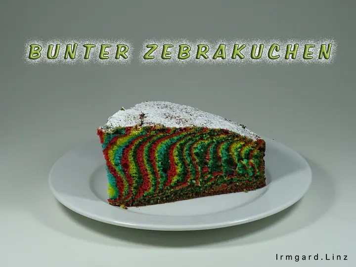 Bunter Zebrakuchen