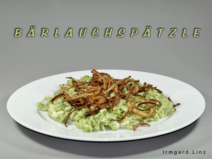 Bärlauchspätzle mit Käse