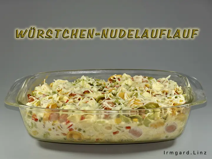 Würstchen-Nudel-Auflauf