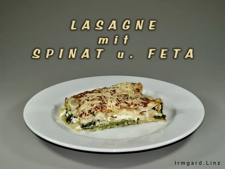 Spinatlasagne mit Feta