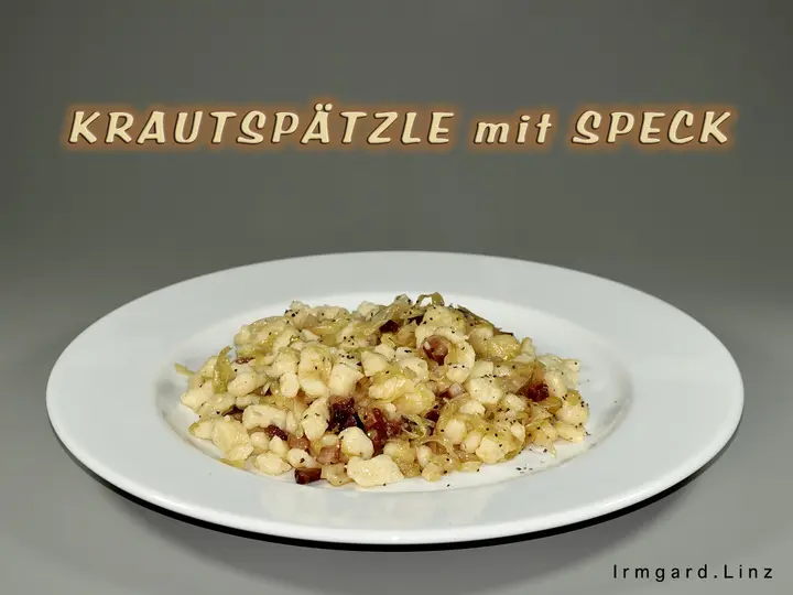 Krautspätzle mit Speck