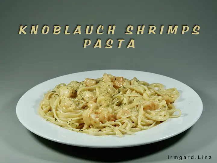 Knoblauch-Shrimps-Pasta