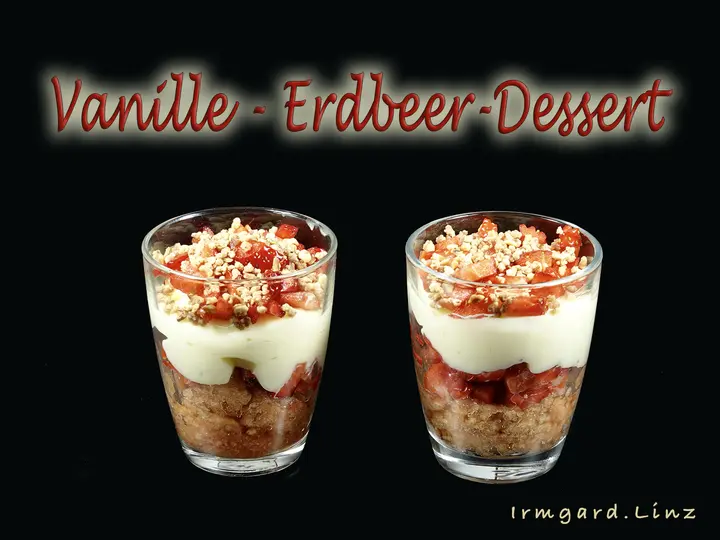 Vanille-Erdbeer-Dessert