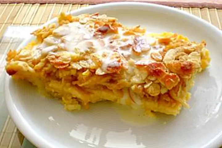 Polenta mit Apfel - Mandelkruste